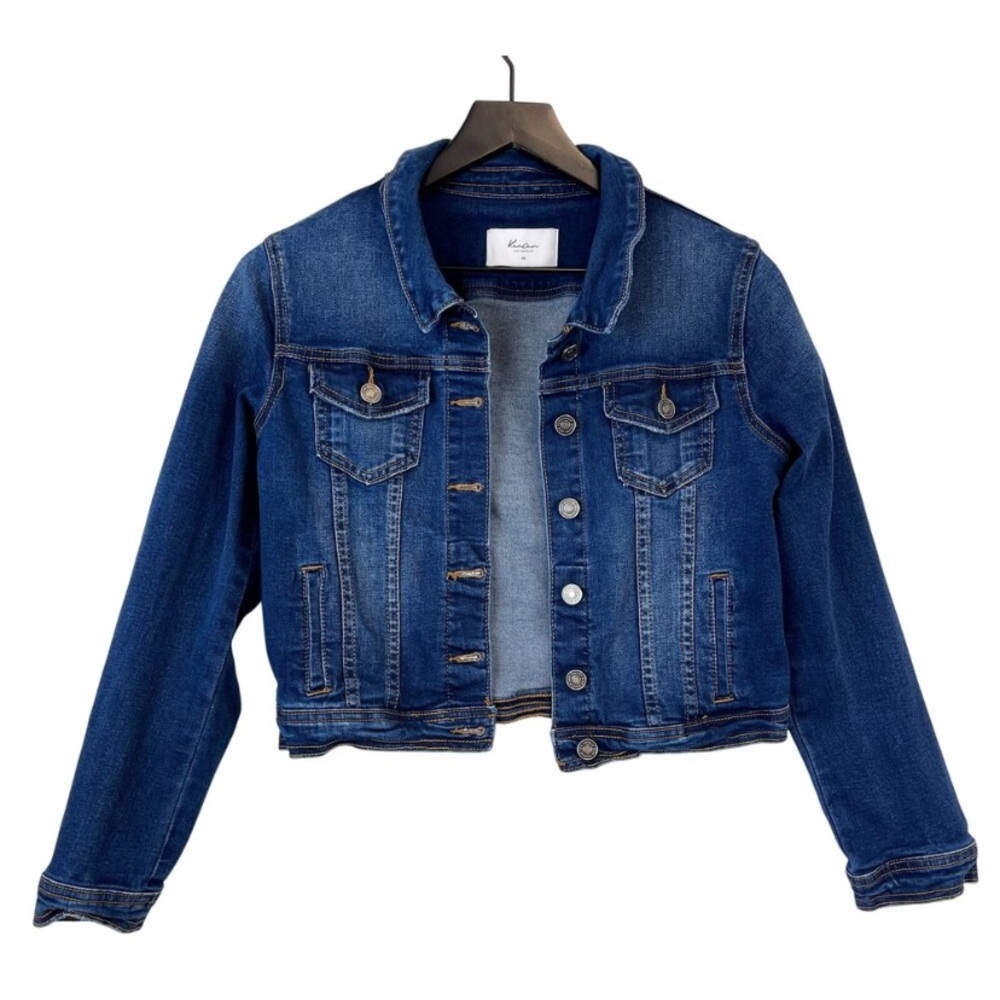 KANCAN womens cropped denim jacket